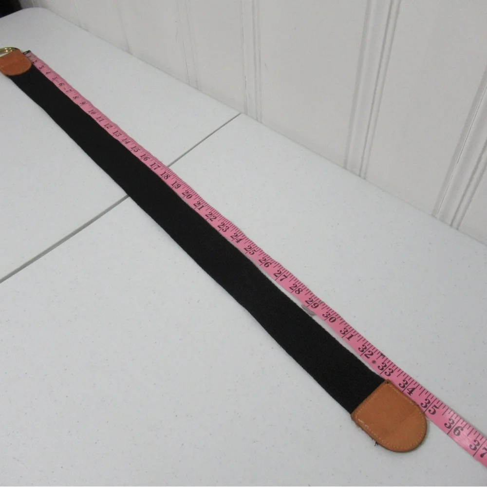 Canvas and Leather D-Ring Belt Size Small Medium